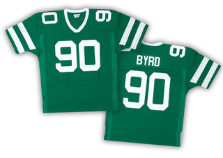 Authentic Dennis Byrd Men's New York Jets Mitchell and Ness Team Color Throwback Jersey - Green
