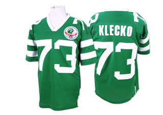 Authentic Joe Klecko Men's New York Jets Mitchell and Ness Team Color Throwback Jersey - Green