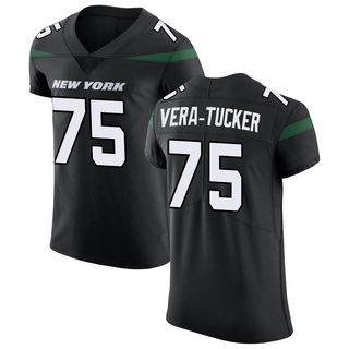 Elite Alijah Vera-Tucker Men's New York Jets Stealth Vapor Untouchable Jersey - Black