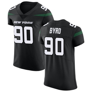 Elite Dennis Byrd Men's New York Jets Stealth Vapor Untouchable Jersey - Black