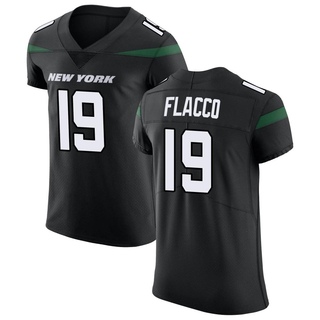 Elite Joe Flacco Men's New York Jets Stealth Vapor Untouchable Jersey - Black