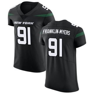 Elite John Franklin-Myers Men's New York Jets Stealth Vapor Untouchable Jersey - Black