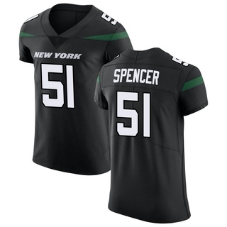 Elite Marquiss Spencer Men's New York Jets Stealth Vapor Untouchable Jersey - Black