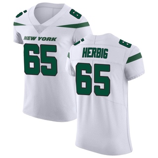 Elite Nate Herbig Men's New York Jets Spotlight Vapor Untouchable Jersey - White