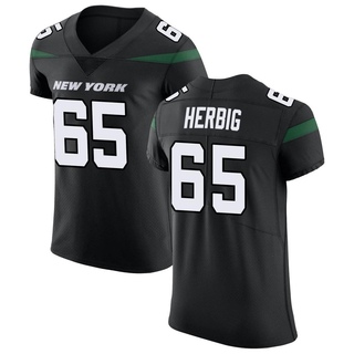 Elite Nate Herbig Men's New York Jets Stealth Vapor Untouchable Jersey - Black