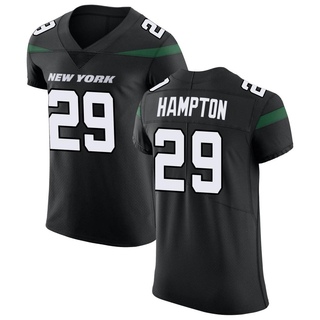 Elite Saquan Hampton Men's New York Jets Stealth Vapor Untouchable Jersey - Black