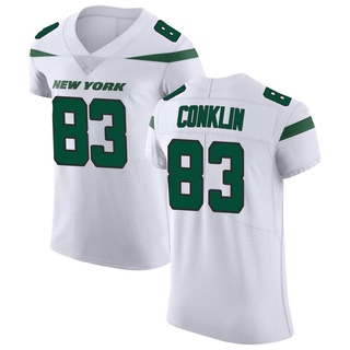 Elite Tyler Conklin Men's New York Jets Spotlight Vapor Untouchable Jersey - White