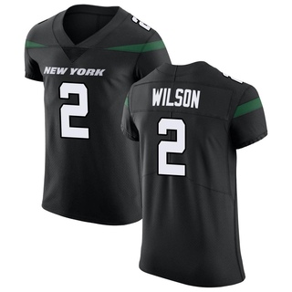 Elite Zach Wilson Men's New York Jets Stealth Vapor Untouchable Jersey - Black