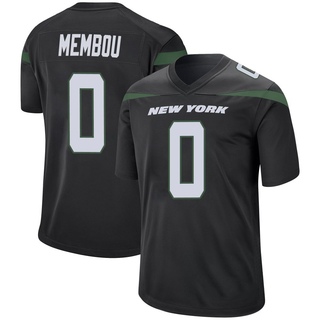 Game Armand Membou Men's New York Jets Stealth Jersey - Black