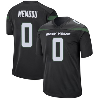 Game Armand Membou Youth New York Jets Stealth Jersey - Black