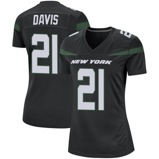 Game Ashtyn Davis Women's New York Jets Stealth Jersey - Black