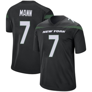 Game Braden Mann Youth New York Jets Stealth Jersey - Black