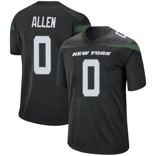 Game Braelon Allen Men's New York Jets Stealth Jersey - Black