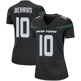 Game Braxton Berrios Women's New York Jets Stealth Jersey - Black