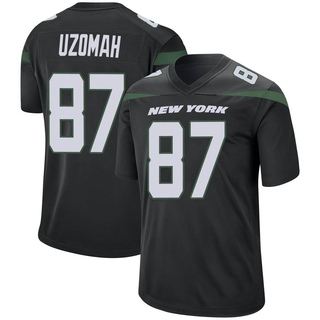 Game C.J. Uzomah Men's New York Jets Stealth Jersey - Black