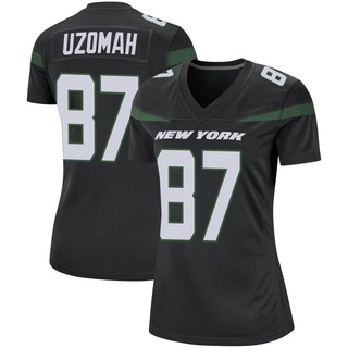 Game C.J. Uzomah Women's New York Jets Stealth Jersey - Black