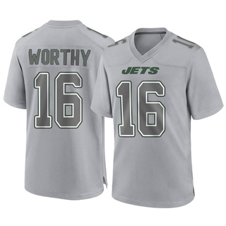 Game Chandler Worthy Men's New York Jets Atmosphere Fashion Jersey - Gray