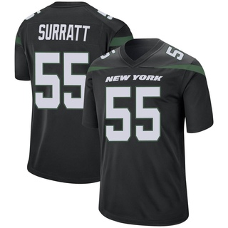 Game Chazz Surratt Men's New York Jets Stealth Jersey - Black