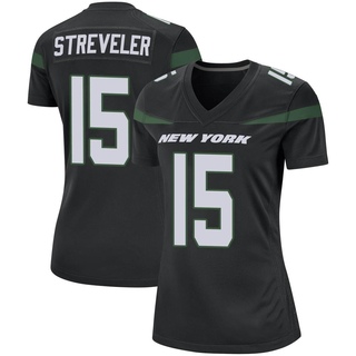 Game Chris Streveler Women's New York Jets Stealth Jersey - Black
