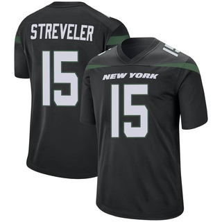 Game Chris Streveler Youth New York Jets Stealth Jersey - Black