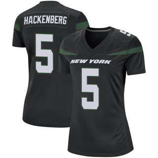 Game Christian Hackenberg Women's New York Jets Stealth Jersey - Black