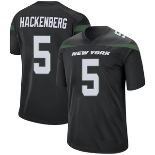 Game Christian Hackenberg Youth New York Jets Stealth Jersey - Black