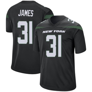 Game Craig James Men's New York Jets Stealth Jersey - Black