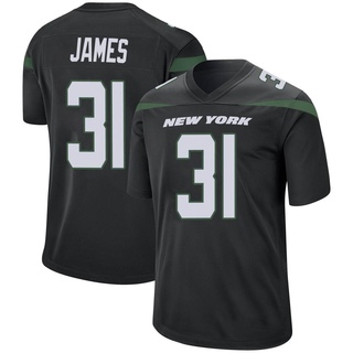 Game Craig James Youth New York Jets Stealth Jersey - Black