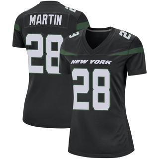 Game Curtis Martin Women's New York Jets Stealth Jersey - Black