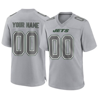 Game Custom Youth New York Jets Atmosphere Fashion Jersey - Gray