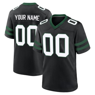 Game Custom Youth New York Jets Legacy Alternate Jersey - Black