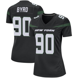 Game Dennis Byrd Women's New York Jets Stealth Jersey - Black