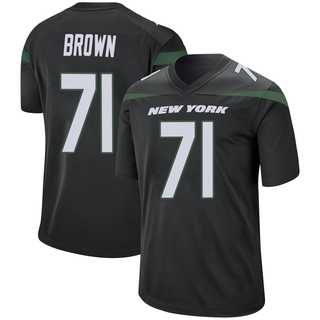 Game Duane Brown Men's New York Jets Stealth Jersey - Black