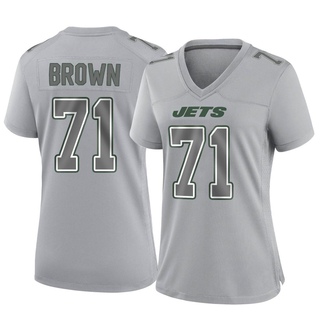 Game Duane Brown Women's New York Jets Atmosphere Fashion Jersey - Gray