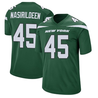 Game Hamsah Nasirildeen Men's New York Jets Gotham Jersey - Green