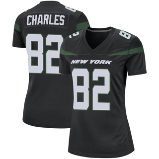 Game Irvin Charles Women's New York Jets Stealth Jersey - Black