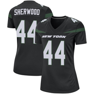 Game Jamien Sherwood Women's New York Jets Stealth Jersey - Black