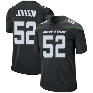 Game Jermaine Johnson Men's New York Jets Stealth Jersey - Black