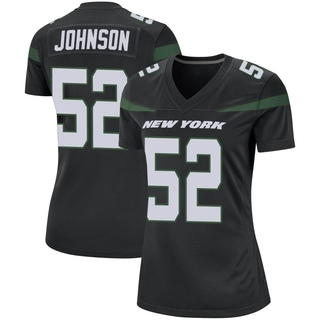 Game Jermaine Johnson Women's New York Jets Stealth Jersey - Black