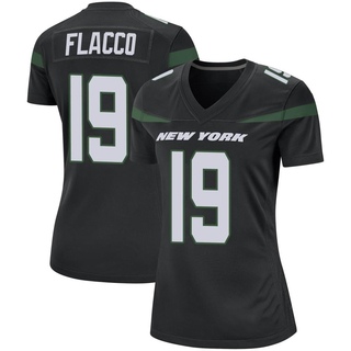 Game Joe Flacco Women's New York Jets Stealth Jersey - Black
