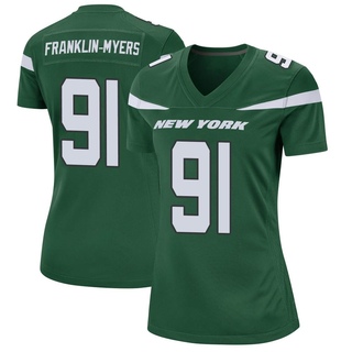 Game John Franklin-Myers Women's New York Jets Gotham Jersey - Green
