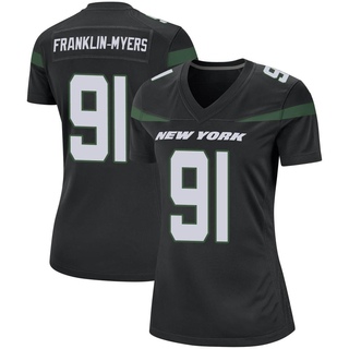 Game John Franklin-Myers Women's New York Jets Stealth Jersey - Black