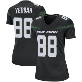 Game Kenny Yeboah Women's New York Jets Stealth Jersey - Black