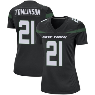 Game LaDainian Tomlinson Women's New York Jets Stealth Jersey - Black