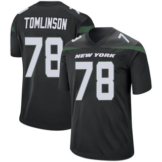 Game Laken Tomlinson Men's New York Jets Stealth Jersey - Black