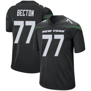 Game Mekhi Becton Men's New York Jets Stealth Jersey - Black