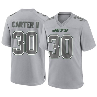 Game Michael Carter II Men's New York Jets Atmosphere Fashion Jersey - Gray