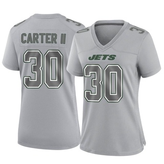 Game Michael Carter II Women's New York Jets Atmosphere Fashion Jersey - Gray