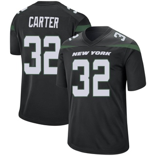 Game Michael Carter Men's New York Jets Stealth Jersey - Black