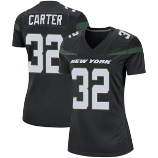 Game Michael Carter Women's New York Jets Stealth Jersey - Black